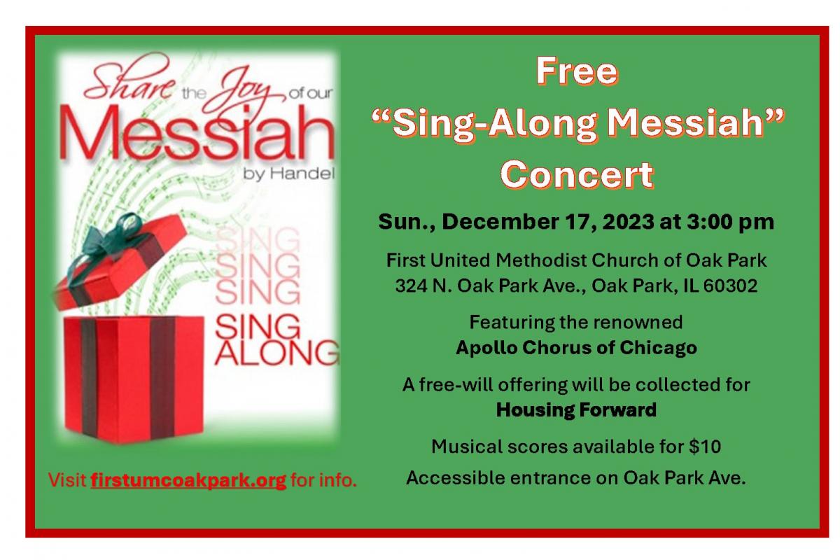 SingAlong Messiah! Housing Forward